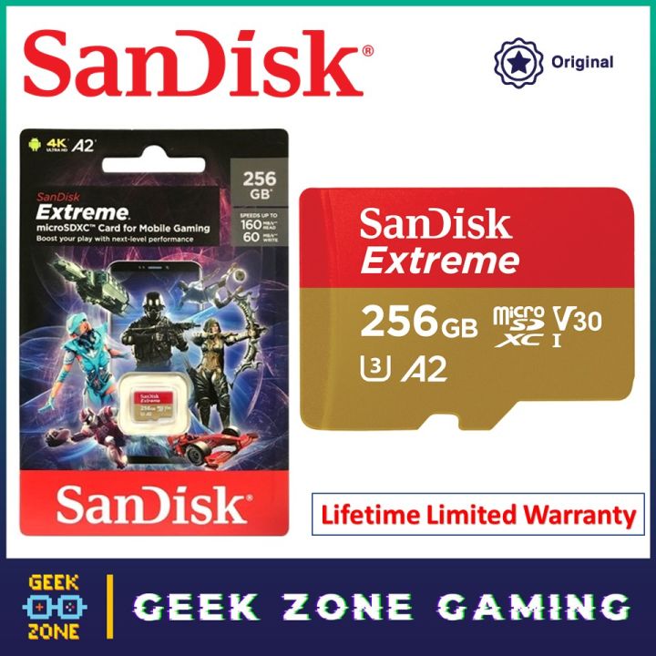 SanDisk Extreme Micro SD Memory Card Class 10 TF 256GB Lazada