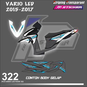 VARIO LED 2015-2017 (COD) STIKER STRIPING MOTOR HONDA VARIO LED  HOLOGRAM DAN TRANSPARAN