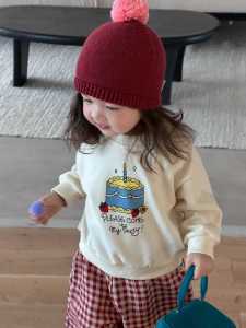 Childrens Autumn Clothing 2025 Baby clothes sweatshirt plaid casual pants Korean-style childrens clothing girls outfit