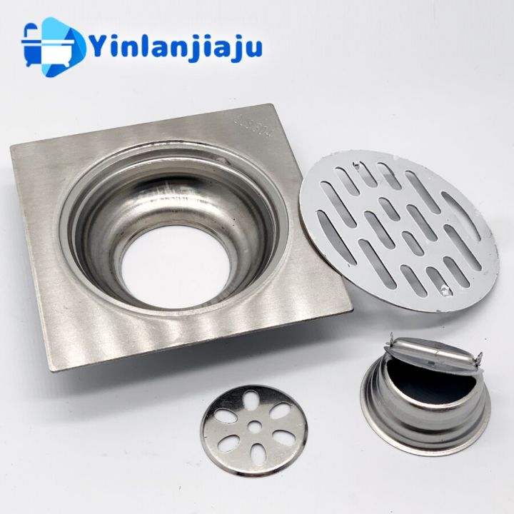 Stainless steel Floor Drains Antiodor Drainer Bathtub Ground Leakage