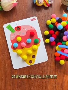 Mainan Montessori 蒙氏夹毛球早教教具儿童0到6岁 Montessori Pom Clip Toy 认知启蒙专注力训练玩具 Early Learning Focus Training
