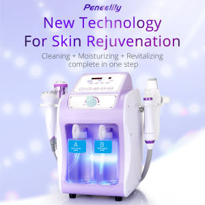 【Free Hot Cream】Hydro Dermabrasion Microcurrent Face Lift Ultrasonic Skin Scrubber Facial Cleaning Machine