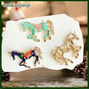 tuokaiguoji Vintage Elegant Horse Brooches Metal Animal Lapel Pins For Women Men Fashion Clothing Decor Accessories Badge Jewelry Gifts