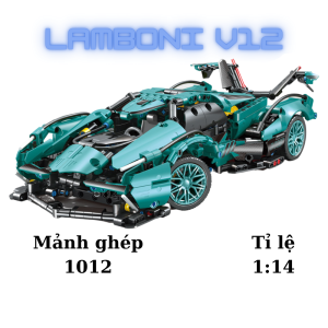 Đồ Chơi Lắp Ráp Mô Hình Siêu Xe Lamboni 1012 PCS Size 35m Tỉ Lệ 1:14 Si Đồ Chơi Ô Tô Điều Khiển - V12 Xanh