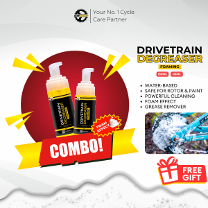 (COMBO Degreaser) Gear Cycles Drivetrain Degreaser Foaming 60ml 150ml Chain Cogs Cassette Sprocket Grease Cleaner Bike Bicycle Maintenance Grease Remover Foam Cleaner Foamy