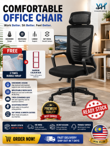 Office Chair Pejabat Kerusi Gaming Ergonomic Computer Chair Furniture Perabot Ready Stock Ofis Kerusi