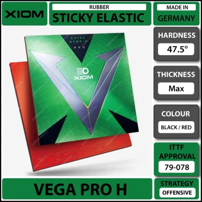 Xiom Vega Pro H Sticky Elastic Table Tennis Rubber Getah Ping Pong Germany