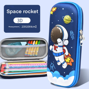 Hard Pencil Organizer 3D Spiderman Captain America Design Shockproof Student Pencil Case for Kids Boys