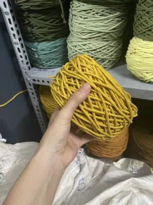 Cuộn 200gram dây dệt cotton thắt macrame móc túi xách đồ chơi thú cưng size 3mm