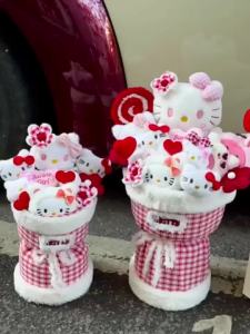【Ship in 24H】Japanese Doll Bouquet/Hello/Cute Plush Doll Flowers for Girls/Birthday Gifts/Bestie/Girlfriend/Festival Gifts/Event Gifts