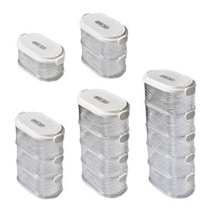 Rõ ràng mạnh mẽ lưu trữ nhựa container với thiết kế tay cầm công thái học đồ dùng nhà bếp di động để dễ dàng truy cập