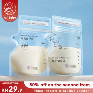 TEN-M JOURNEY Breast Milk Storage Bags Temp-Sensing Discoloration Milk Storing Bags for Breastfeeding with Self Standing-52pcs