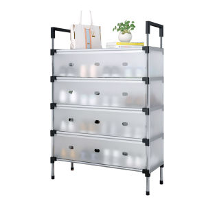 Heavy-Duty Multi-Layer Shoe Organizer with Metal Frame for Efficient Shoe Storage in Hallways