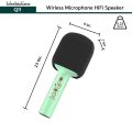 ไมโครโฟนไร้สาย รุ่น Q11 TWS ร้องเพลงเล่นคาราโอเกะ Wirless Microphone HiFi Speaker ไมโครโฟนคอนเดนเซอร์  [3สี ดำ/เขียว/ชมพู]. 