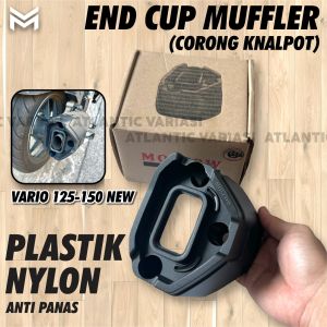 END CUP MUFFLER / COVER CORONG KNALPOT HONDA VARIO 125 150 2018 - 2023 CORONG KNALPOT HITAM DOFF PLASTIK NYLON TEBAL ANTI PANAS TUTUP END CUP MUFFLER MONCONG KNALPOT QUALITY MOSCOW CORONG KNALPOT HONDA VARIO125 150 CLICK MOSCOW PLUN AND PLAY