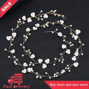 [COD] Crystal Headbands Wedding Hair Accessories Handmade Floral Pearl Rhinestone Hair Ornament For Bride Girls