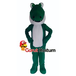 Kostum maskot badut buaya setelan dewasa lucu karnaval