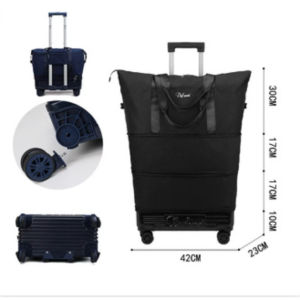 Waterproof Rolling Travel Bag with Wheels Carry-On Luggage Duffel with Spinner Wheels Lightweight & Large Capacity