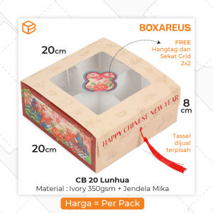 Box Imlek Packaging Gift CNY Dus Hampers Kemasan Kue | CB 20 Lunhua