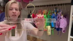 High Quality Clothes Hanger for Pants Acrylic Trousers Hanger Skirt Organizer10Pc Clear Pant Rack Wardrobe Storage Space-saving