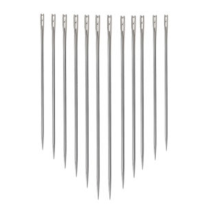 หลายขนาด Blind เข็มสแตนเลสเข็ม Darning เข็มเย็บผ้ามือเย็บปักถักร้อยเครื่องมือเปิดด้านข้างสำหรับเข็มดีไอวาย