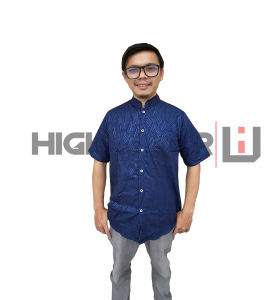 Baju Kemeja Koko Kurta Embos Highwear Edisi Ramadhan Lengan Pendek Limited Bonus Peci