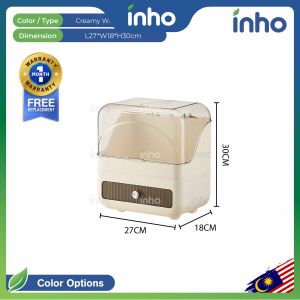 INHO 2/3 Layers Transparent Versatile Make Up Cosmetic Drawer Storage Cabinet Box With Cover