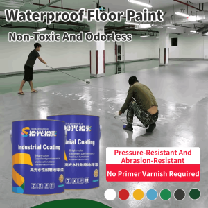 3 In 1 Wear-Resistant Floor Paint Multicolor Water-based Glossy Abrasion-resistant Floor Paint Epoxy Resin Waterproof Coating Cement Floor Paint