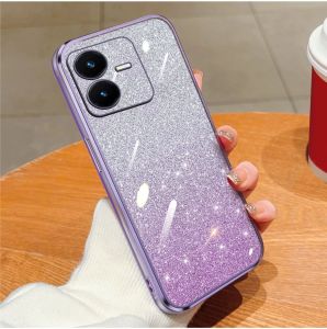 Case Vivo Y22 Y22s Luxury Gliter TPU Premium Silicon Plating Clear