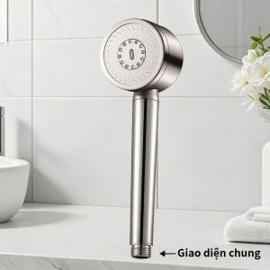 Vòi Sen Tăng Áp Cầm Tay Inox 3043 chế độ nướcÁp suất mạnh mẽ xoay là có thể chuyển đổi