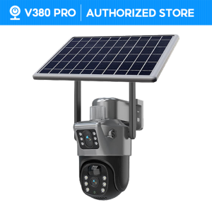 V380 Pro Outdoor 4G Solar Security Dual Lens CCTV Camera 8MP 4K 1080P Full HD Night Vision Voice Intercom Solar Powered Outdoor Waterproof Wireless CCTV Home Security Cameras