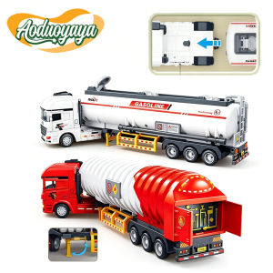 Aoduoyaya Oil Tanker Truck Car Toy Kids Lorry Alloy Die Cast Model Toy Childrens Cartoon Toy Gift Mainan 玩具车
