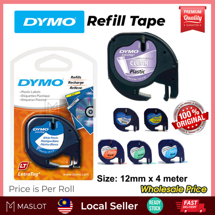 Original DYMO LetraTag Label Marker Tape Refill 12mm(1/2") Labels