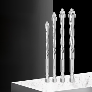 Serrated Ceramic Drill Bit With Four Edges Four-Blade Serrated Eccentric Drill Bit Alloy Triangle Overlord Drill Bits