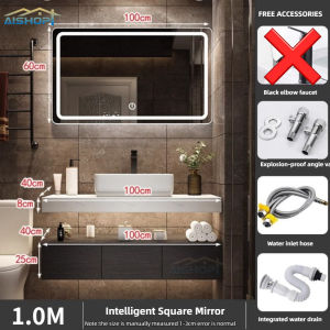 [SG Stock]Bathroom Mirror Cabinet Set  bathroom washbasin cabinet  luxury small unit washbasin sink integrated bathroom washbasin cabinet