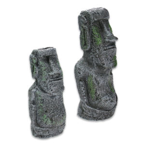 Fishtank Aquarium Decoration Ornaments Easter Island Stone Statue Resin Ornament For Fishtank Aquarium Accessories and Decoration Roman Style Artificial Stone For Home Decor Portrait Sculpture Decoration For Aquarium