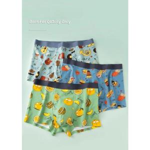 Cotton Mens Cute Print Boxer Shorts U Convex Pouch Underwear Boys Swimming Trunks Mid Rise Male Breathable Panties Underpants