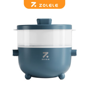 ZOLELE EC201 Electric Cooking Pot Multi-Functional Non-Stick Inner Cooker 2 Adjustable Levels Hot Pot Mini Rice Cooker 2L