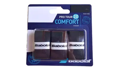 Babolat Pro Tour 2.0 Comfort Tacky Overgrip Tennis Squash Badminton 0.6mm (3 Piece Pack)