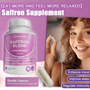 Saffron Supplement for Mood Wellness Natural Stress Relief with Cortisol Balance Support 28-Day Gentle Relief for Occasional Anxiety Mental Tension