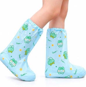 BỌC GIÀY ĐI MƯA TRẺ EM SET 5 ĐÔI SIZE 25-35 | BỌC GIÀY CHO BÉ ĐI HỌC CAO CỔ CHUN CO GIÃN GẤP GỌN