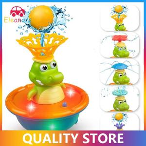 [Eleanor] Đồ chơi tắm cho trẻ mới biết đi-Thắp sáng đài phun nước cá sấu với 4 chế độ phun Đồ chơi tắm bằng nhựa ABS cho phòng tắm và hồ bơi