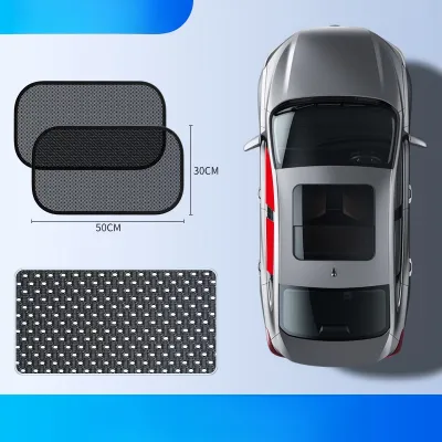 Static Cling Car Sun Shade Side Window Sun Visor UV Block Heat Insulation Privacy Protection Easy Installation Automotive Sun Protection Shade Mesh Fabric