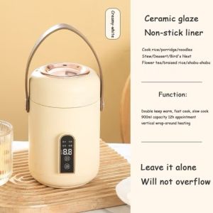 LUMIQLO Đa chức năng Nồi điện Di động Cách nhiệt Cốc hầm mini Chất lượng cao Thông minh Bình đun nước điện Văn phòng