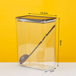 Clear Food Storage Box With SpoonTea Storage ContainersIce Cream Containers Airtight Food Box For Kitchen Pantry