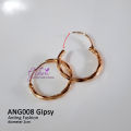 GTHM Anting Wanita Gipsy Ukir Perhiasan fashion Import Giwang Mewah Cocok untuk Pesta Kondangan Kawinan Emas Perak Anti Karat Anti Alergi ANG008. 