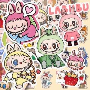 Stock Ready Popmart 80Pcs Labubu Sticker Pola Boneka Kartun Lucu
