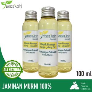 100ml minyak atsiri kenanga murni ylang ylang pure essential oil aromatherapy therapeutic grade diffuser humidifier burner aromaterapi esensial essensial esential TETESAN ATSIRI tanpa campuran 100 ml