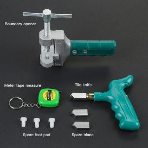 Dao Cắt Gạch Men Kính Dụng cụ cắt gạch cầm tay ( mua cả bộ tặng thước dầu mỡnúm nhựa và 2 lưỡi thay thế )