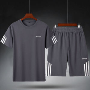 AE Mens Sports Suit Fitness Sweat Suit Summer Short Sleeve t Loose-fitting quick-dry shirt basketball training running shorts
